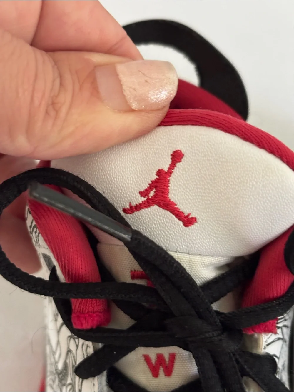 Air Jordan Dub Zero TD Toddler 8C White Black True Red Doodle Sneakers